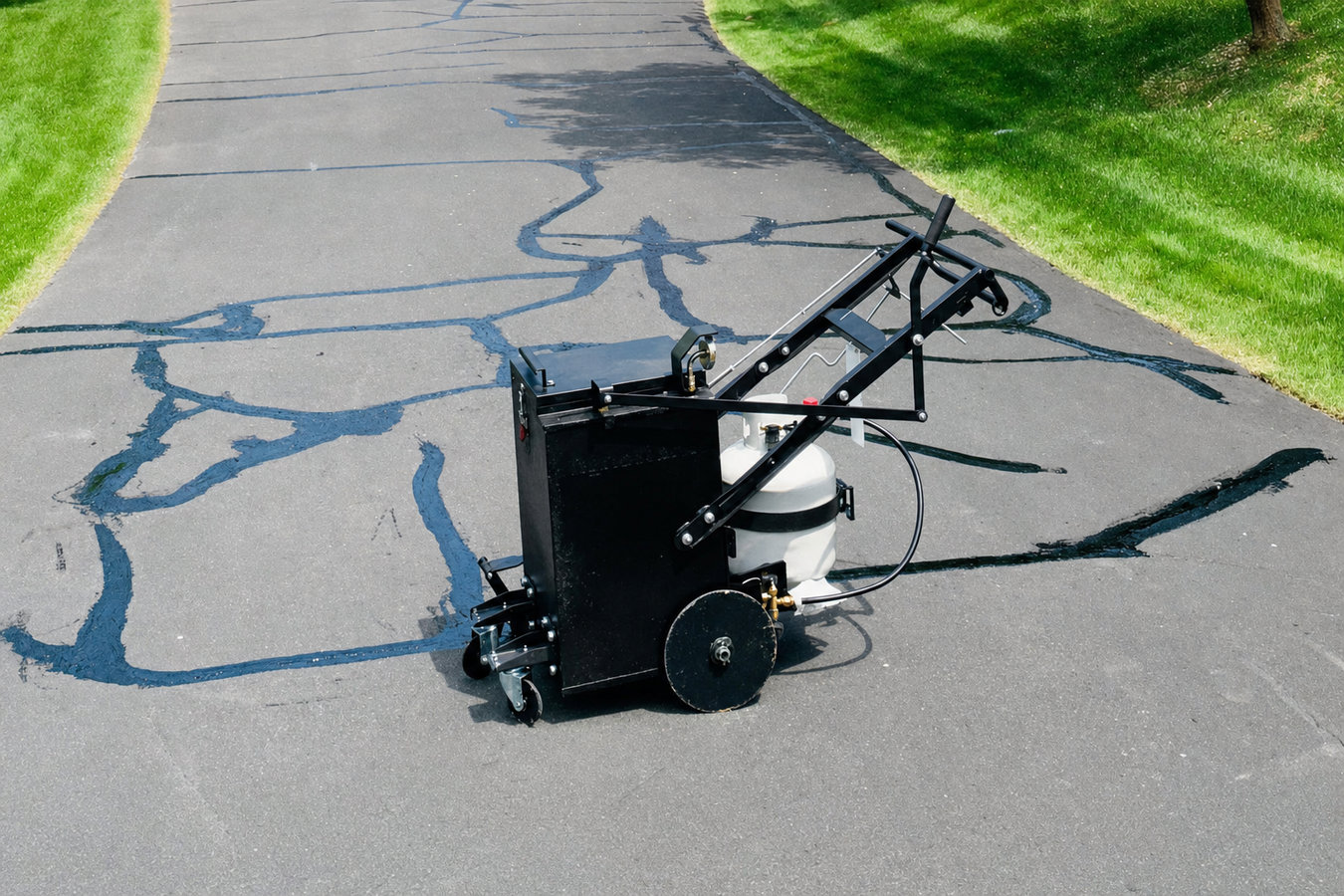 Asphalt crack sealing