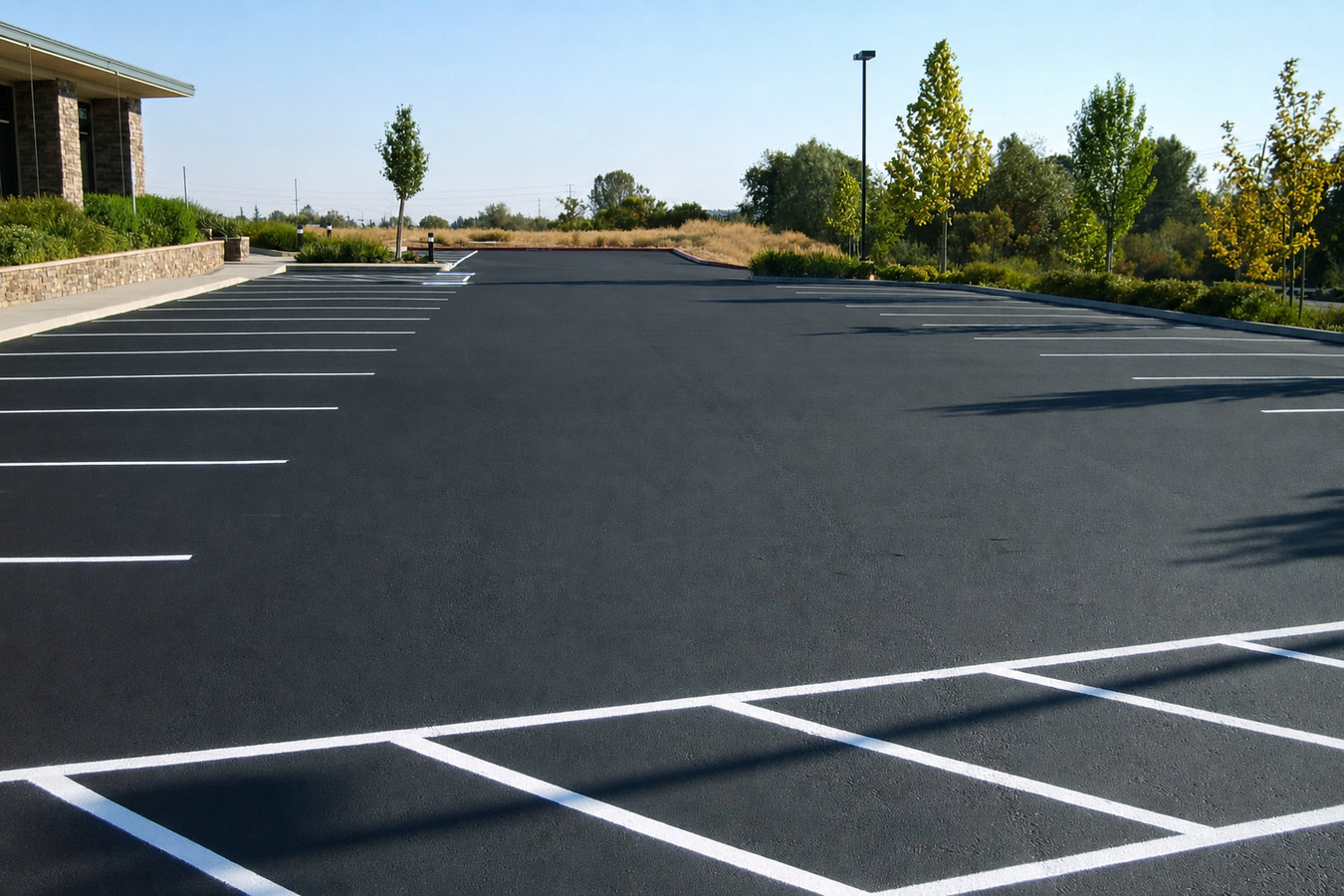 Parking lot paving